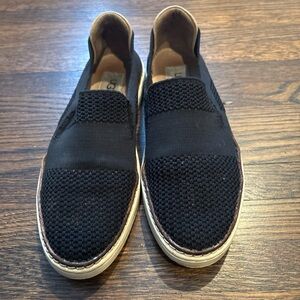 UGG Black Knit Slip-On Sneakers